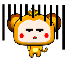 Happy little monkey. Part 2 sticker #15795506