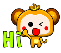 Happy little monkey. Part 2 sticker #15795515
