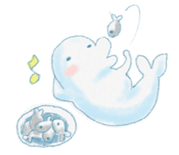 beluga whale sticker #15795555