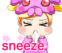 New Year cute rabbit baby English sticker #15796763