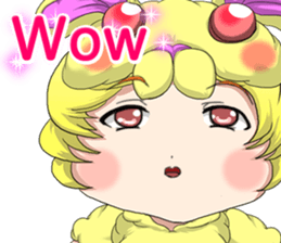 New Year cute rabbit baby English sticker #15796772