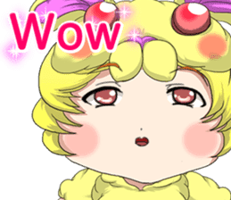 New Year cute rabbit baby English sticker #15796772