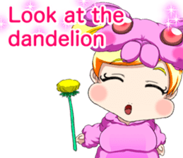 New Year cute rabbit baby English sticker #15796779