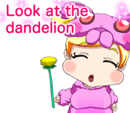 New Year cute rabbit baby English sticker #15796779