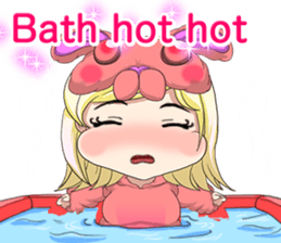 New Year cute rabbit baby English sticker #15796781