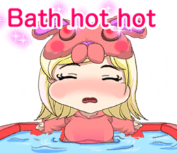 New Year cute rabbit baby English sticker #15796781