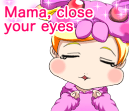 New Year cute rabbit baby English sticker #15796783