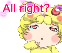 New Year cute rabbit baby English sticker #15796784