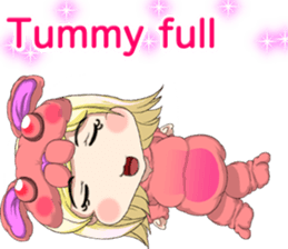 New Year cute rabbit baby English sticker #15796785