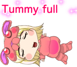 New Year cute rabbit baby English sticker #15796785