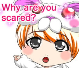 New Year cute rabbit baby English sticker #15796786