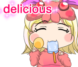 New Year cute rabbit baby English sticker #15796789