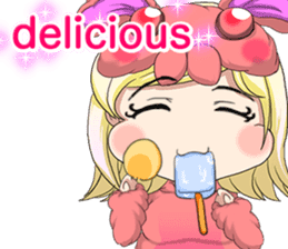 New Year cute rabbit baby English sticker #15796789