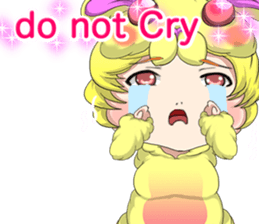 New Year cute rabbit baby English sticker #15796792