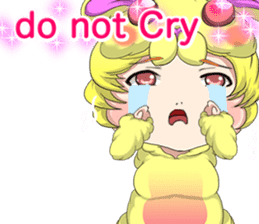 New Year cute rabbit baby English sticker #15796792