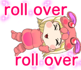 New Year cute rabbit baby English sticker #15796797