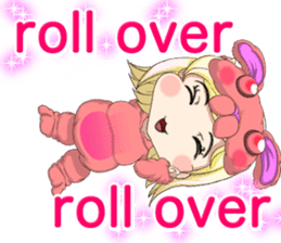 New Year cute rabbit baby English sticker #15796797