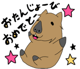 Two animals with temperature difference sticker #15797202