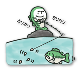 Sticker of daily life for Bass Angler. sticker #15797753