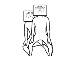 The box man who moves sticker #15798076