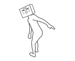 The box man who moves sticker #15798078