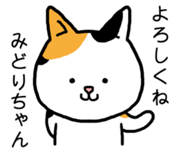 Midorichan cat sticker #15798642