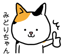 Midorichan cat sticker #15798644