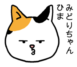 Midorichan cat sticker #15798661