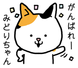 Midorichan cat sticker #15798668