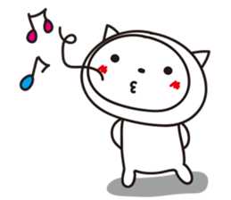cat in white cat sticker #15799194