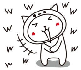 cat in white cat sticker #15799200