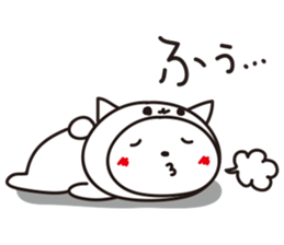 cat in white cat sticker #15799203