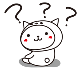 cat in white cat sticker #15799205