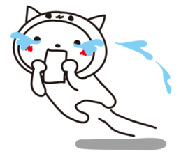 cat in white cat sticker #15799207