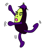 Irregular eggplants pack1 sticker #15799263