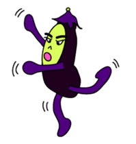Irregular eggplants pack1 sticker #15799263