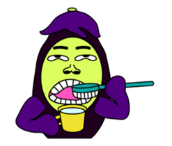 Irregular eggplants pack1 sticker #15799267