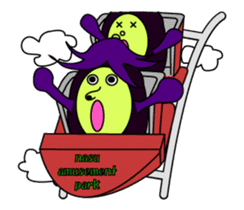 Irregular eggplants pack1 sticker #15799269