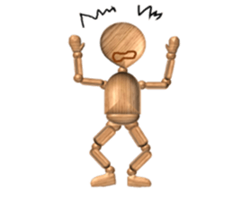 mokokomo-biyori Wooden doll sticker #15800082