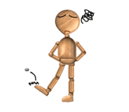 mokokomo-biyori Wooden doll sticker #15800083