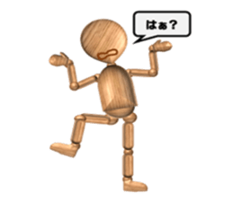 mokokomo-biyori Wooden doll sticker #15800084