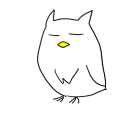 Nihilistic owl sticker #15801131
