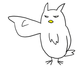 Nihilistic owl sticker #15801159