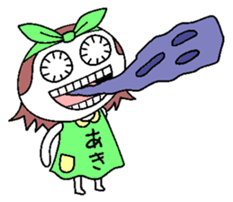 Let's go Aki chan! sticker #15801851