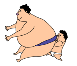 Happy cute Sumo wrestler sticker #15803397