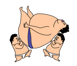 Happy cute Sumo wrestler sticker #15803428