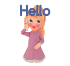 Blondy lady: animated stickers sticker #15803739