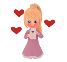 Blondy lady: animated stickers sticker #15803740
