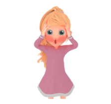Blondy lady: animated stickers sticker #15803743