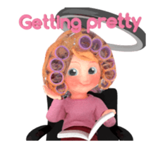 Blondy lady: animated stickers sticker #15803747